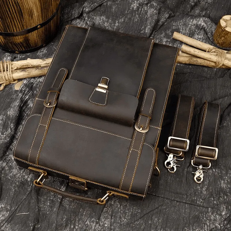 Vintage Leather Backpack by VacationGrabs for Travelers