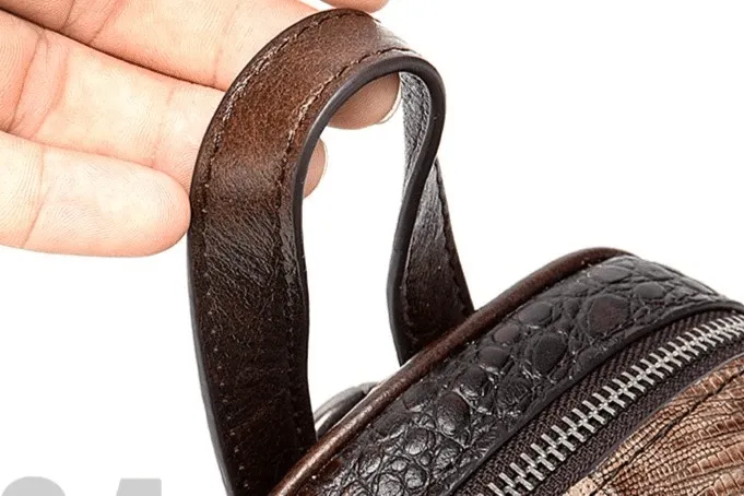 Vintage Leather Patchwork Small Backpack
