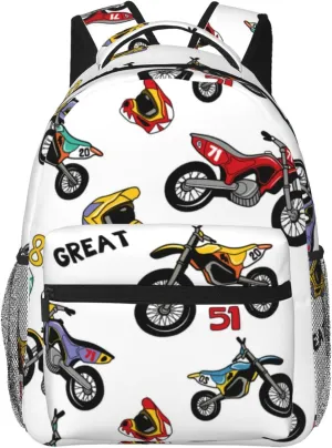 Vintage motorcycle racing dirt bike Travel Laptop Backpack Business Work Bag College Bag for Men Women