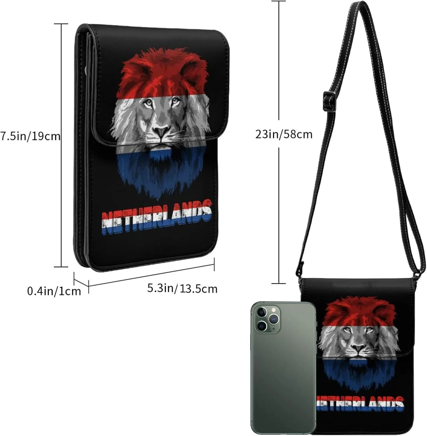 Vintage Saint Vincent And The Grenadines Flag Lion Head Small Crossbody Purse Cell Phone Bag for Women