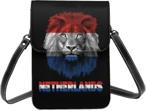 Vintage Saint Vincent And The Grenadines Flag Lion Head Small Crossbody Purse Cell Phone Bag for Women