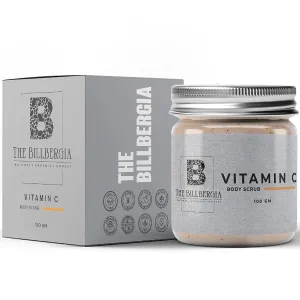 Vitamin C Body Scrub For Gentle Exfoliation & Deep Pore Cleansing| Oil & Tan Removal With Vitamin E, Shea Butter, Carrot Seed & Wheat Germ Oil | All Skin Types- 100 Gm