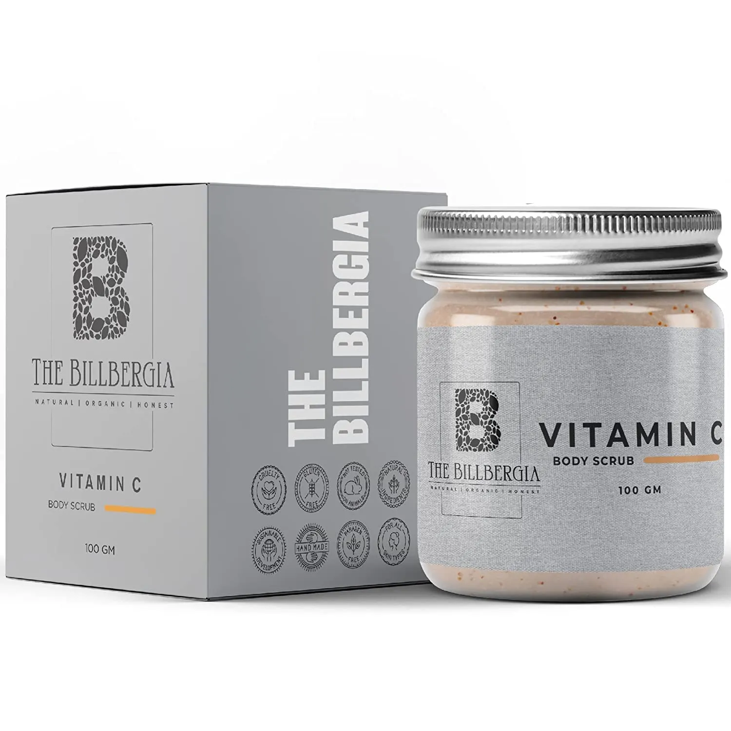 Vitamin C Body Scrub For Gentle Exfoliation & Deep Pore Cleansing| Oil & Tan Removal With Vitamin E, Shea Butter, Carrot Seed & Wheat Germ Oil | All Skin Types- 100 Gm