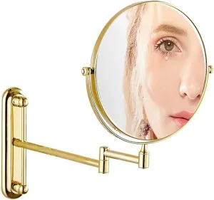 Wall Mounted Makeup Mirror, Magnifying Wall Bathroom Mirror, 360 Degree Swivel Rotation with Distortion Free View(8in,7X)