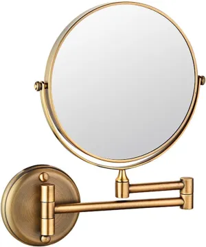 Wall Mounted Makeup Mirror with Magnification, Two-Sided Bathroom Mirror, 360°rotatable, The Stand can be Folded and Unfolded, Gifts for Handsome Men and Women, for Makeup and face Cleansing.-3X||C
