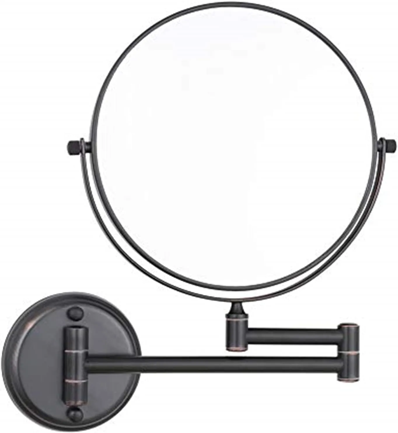 Wall Mounted Makeup Mirror with Magnification, Two-Sided Beauty Mirror, 3X/5X/7X/10X Magnifying Vanity Mirror, Gifts for Handsome Men and Women, for Makeup and facials.-Black||3X