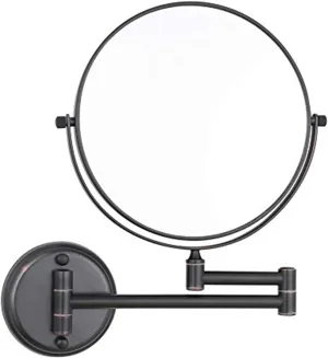 Wall Mounted Makeup Mirror with Magnification, Two-Sided Beauty Mirror, 3X/5X/7X/10X Magnifying Vanity Mirror, Gifts for Handsome Men and Women, for Makeup and facials.-Black||3X