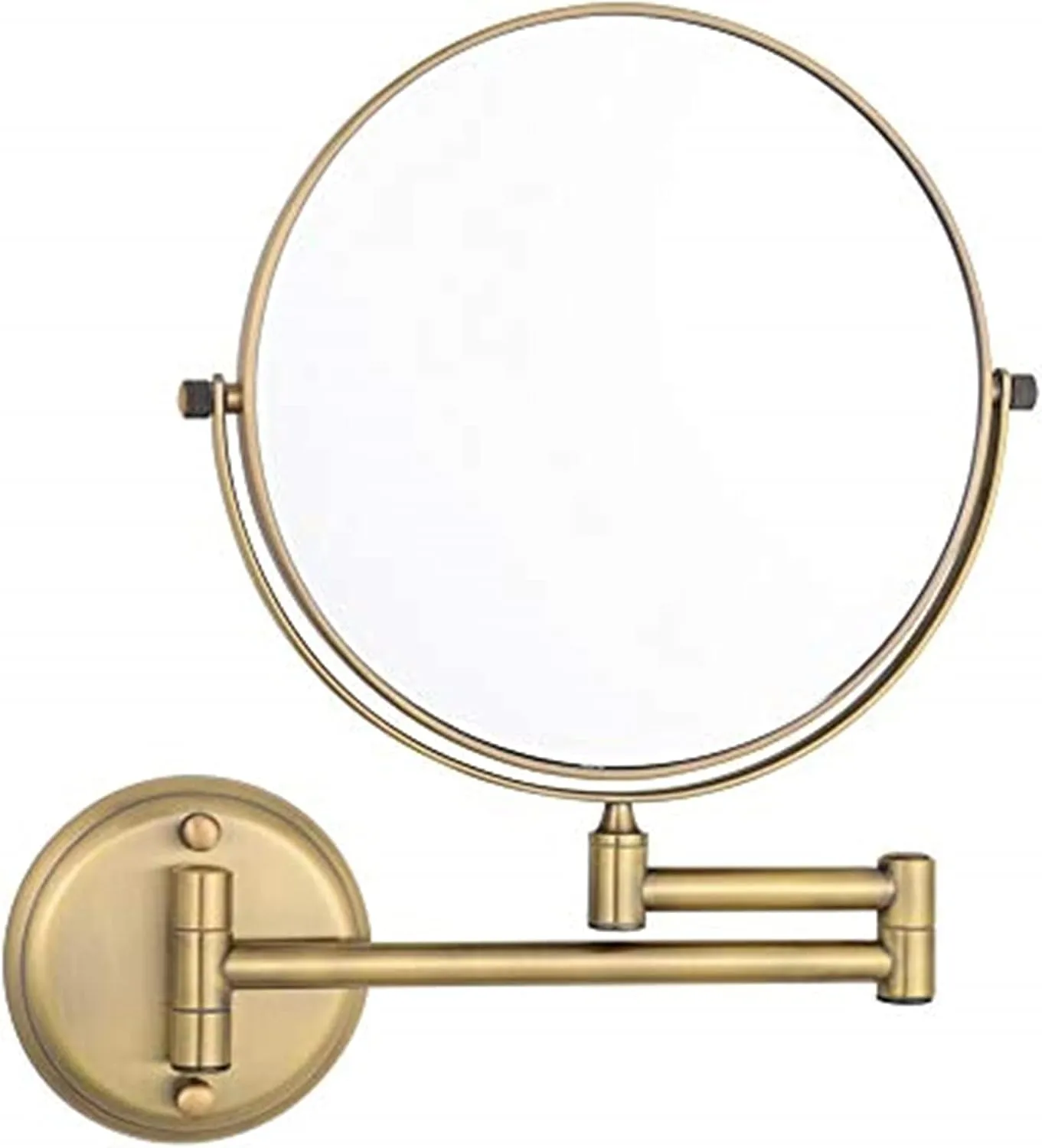 Wall Mounted Makeup Mirror with Magnification, Two-Sided Beauty Mirror, 3X/5X/7X/10X Magnifying Vanity Mirror, Gifts for Handsome Men and Women, for Makeup and facials.-Bronze||7X