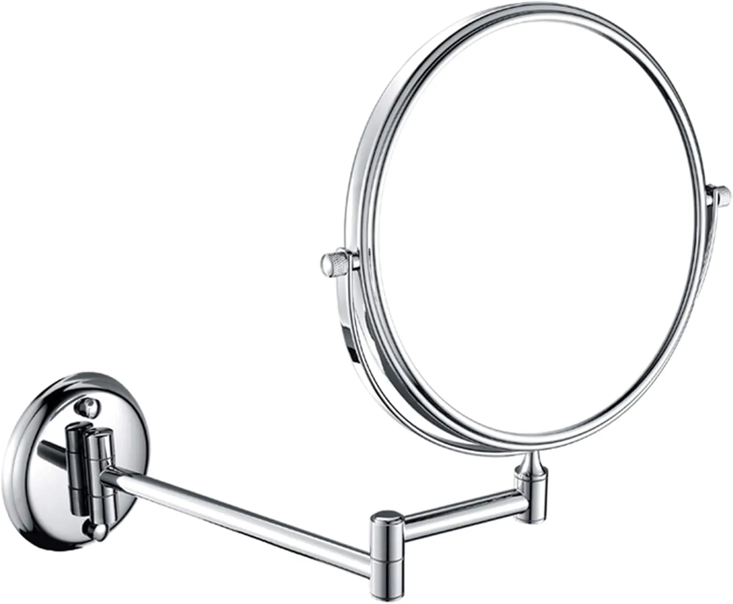 Wall Mounted Makeup Mirror with Magnification, Two-Sided Beauty Mirror, 3X/5X/7X/10X Magnifying Vanity Mirror, Gifts for Handsome Men and Women, for Makeup and facials.-Chrome||10X