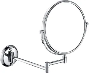 Wall Mounted Makeup Mirror with Magnification, Two-Sided Beauty Mirror, 3X/5X/7X/10X Magnifying Vanity Mirror, Gifts for Handsome Men and Women, for Makeup and facials.-Chrome||10X