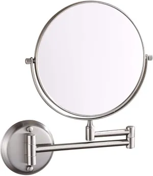 Wall Mounted Makeup Mirror with Magnification, Two-Sided Beauty Mirror, 3X/5X/7X/10X Magnifying Vanity Mirror, Gifts for Handsome Men and Women, for Makeup and facials.-Nickel||3X