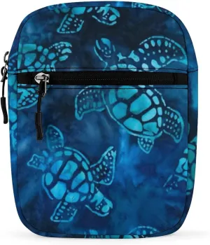 Watercolor Blue Sea Turtle Crossbody Bag Small Shoulder Bag Waterproof, Lightweight And Convenient