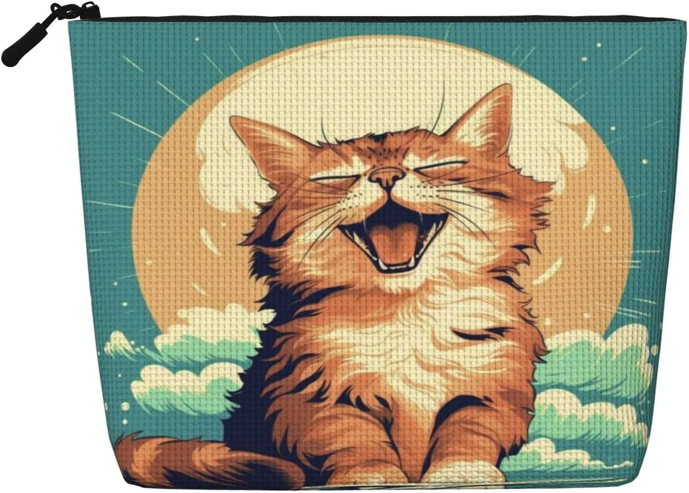 Wave Cat Series Makeup Bag Birthday Gift Mother'S Day Gifts Are The Internal Capacity Is Large Light And Cute Suitable For Daily Life Travel Etc