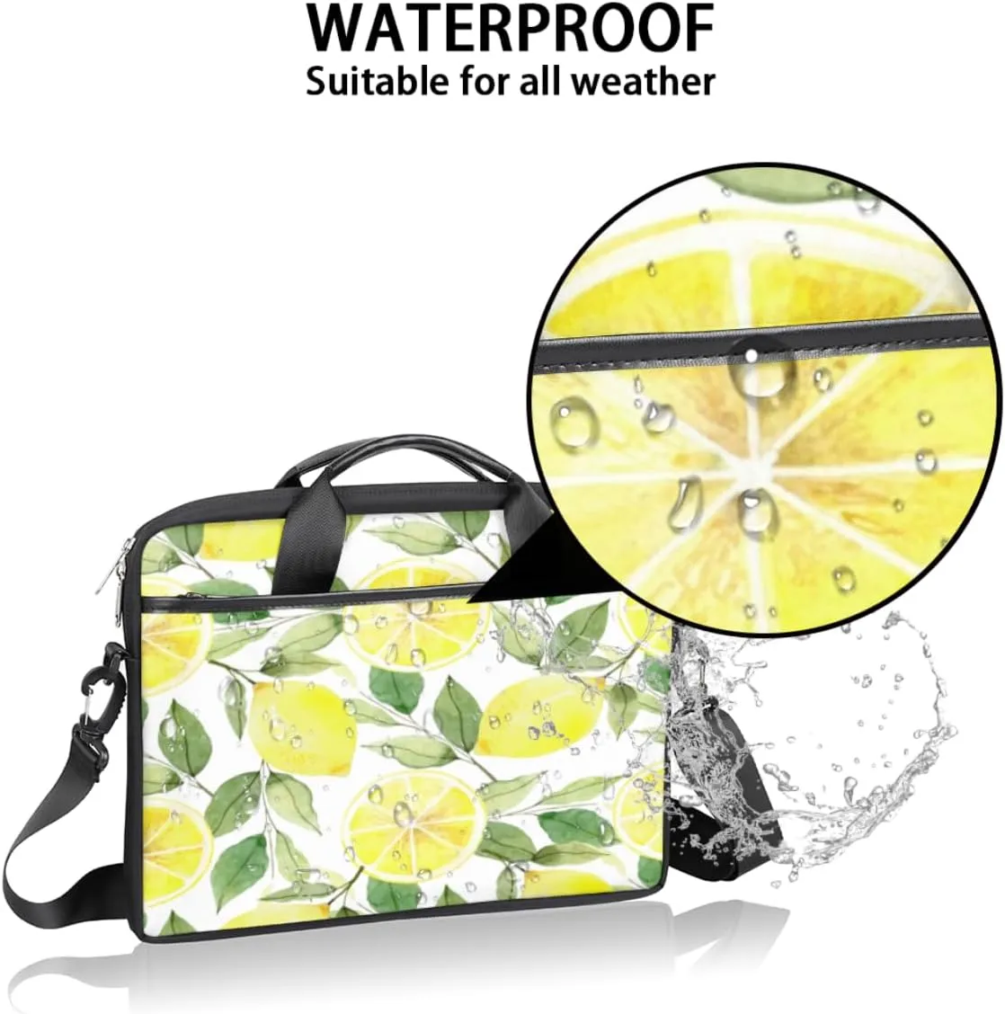 Welsh Corgi Laptop Bag for Women Men 13-15 Inch Computer Briefcase Bag Lightweight Notebook Shoulder Messenger Bag