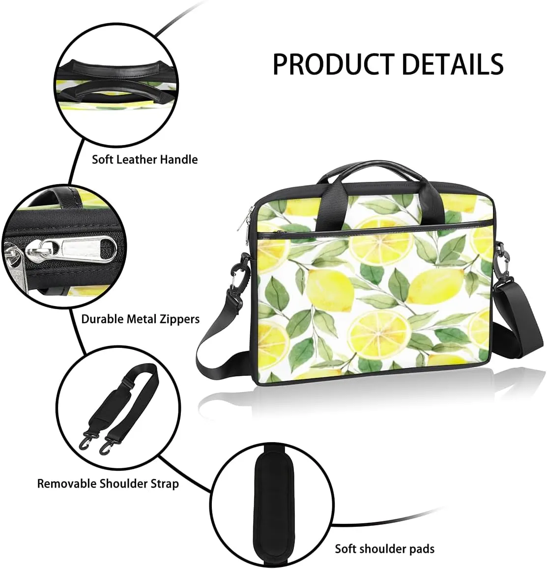 Welsh Corgi Laptop Bag for Women Men 13-15 Inch Computer Briefcase Bag Lightweight Notebook Shoulder Messenger Bag