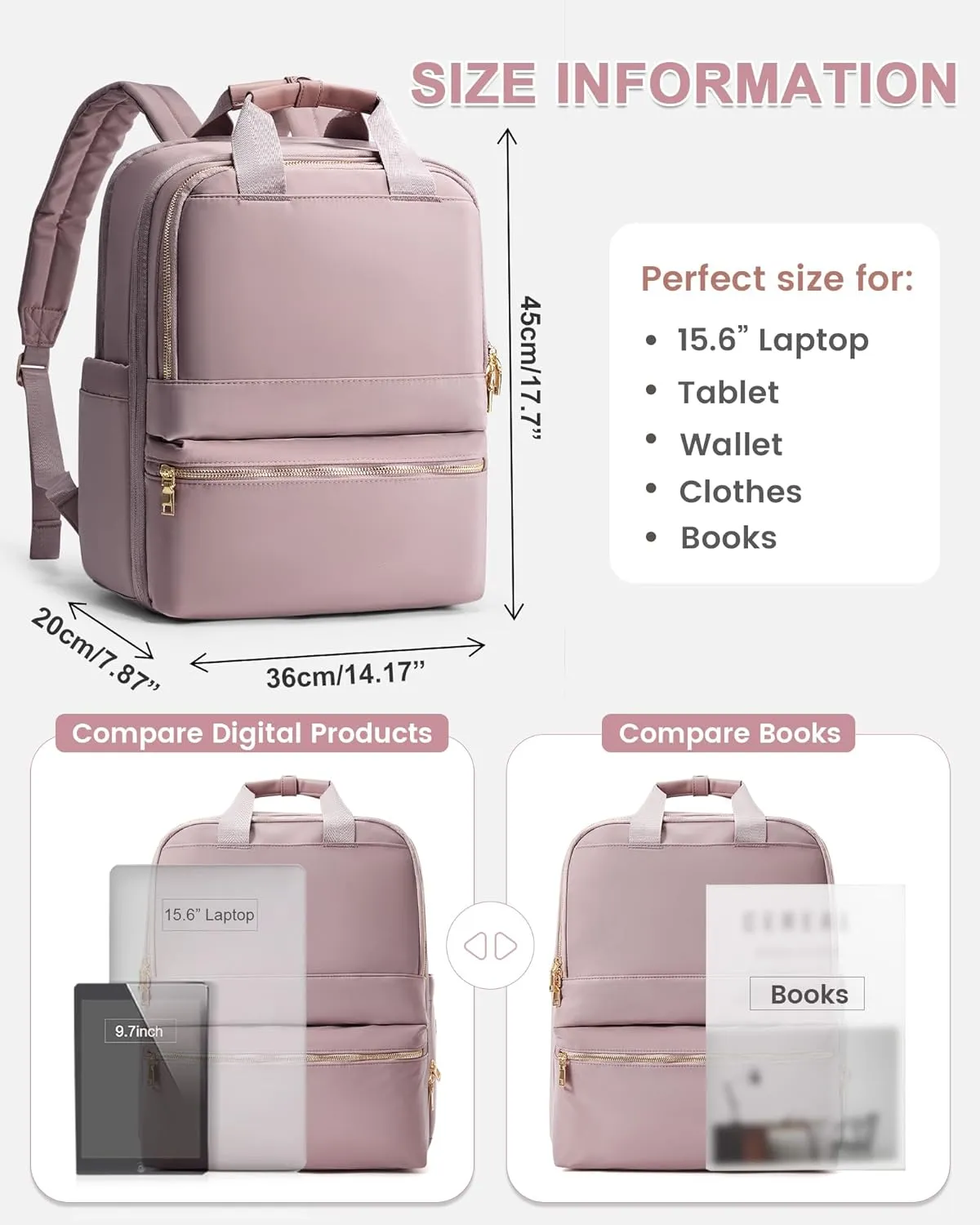 wepadre Large Travel Backpack Carry on Flight Approved Personal Item Travel Bag Carry on Backpack for Women Work Laptop Backpack for Traveling Personal Bags for Airplanes Mochila De Viaje