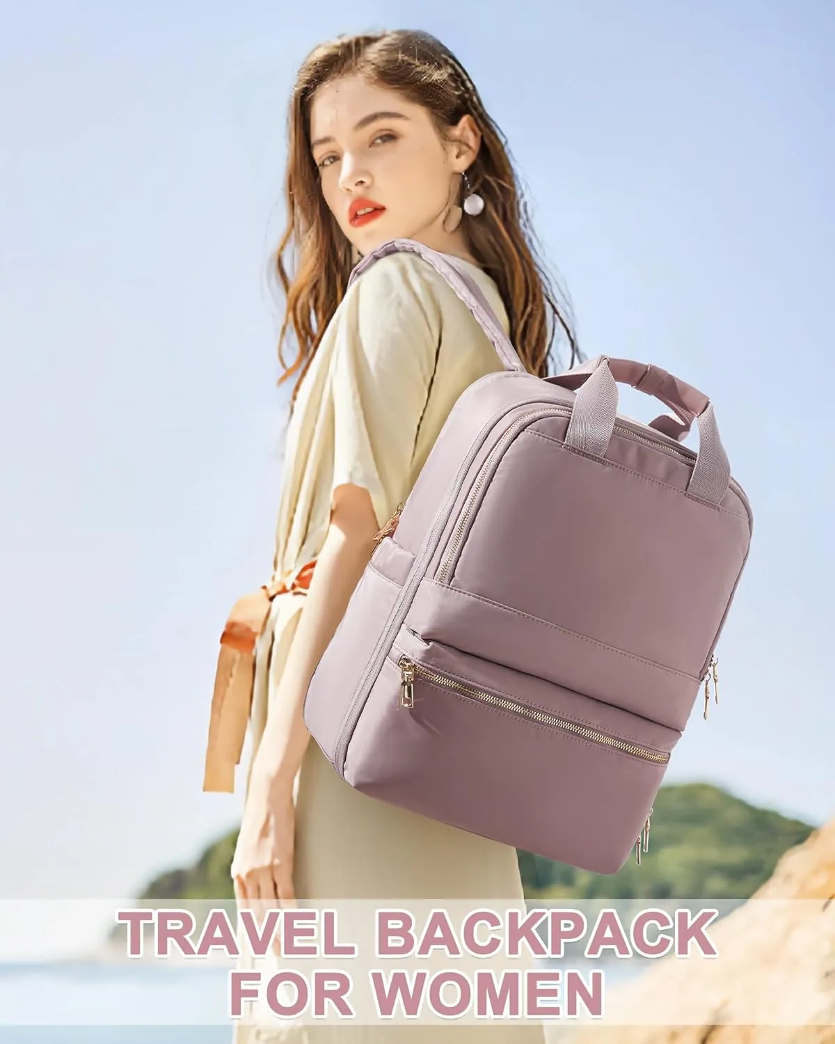 wepadre Large Travel Backpack Carry on Flight Approved Personal Item Travel Bag Carry on Backpack for Women Work Laptop Backpack for Traveling Personal Bags for Airplanes Mochila De Viaje