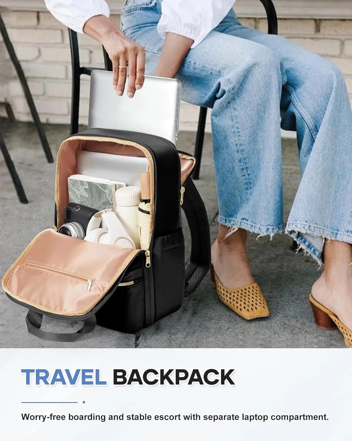 wepadre Small Travel Backpack Carry on Flight Approved Personal Item Travel Bag Carry on Backpack for Women Work Laptop Backpack for Traveling Carry on Luggage Mochila De Viaje