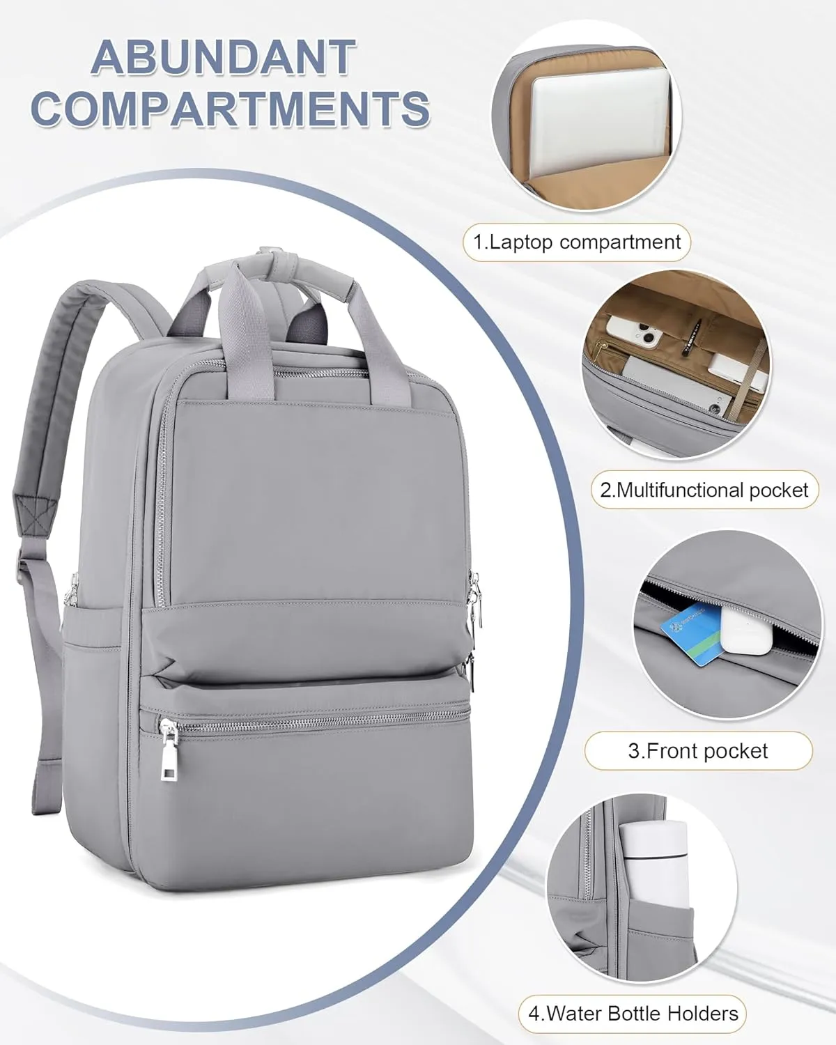 wepadre Small Travel Backpack Carry on Flight Approved Personal Item Travel Bag Carry on Backpack for Women Work Laptop Backpack for Traveling Personal Bags for Airplanes Mochila De Viaje