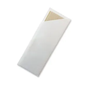 White Cutlery Pouch With Bamboo Napkin - 1000/CTN