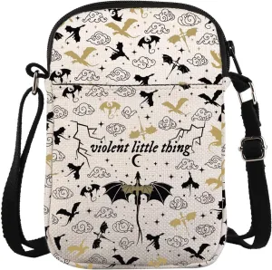 Wing Novel Inspired Crossbody Bag Dragon Rider Gift Basgiath War Gift Riorson Violent Little Thing Messenger Bag