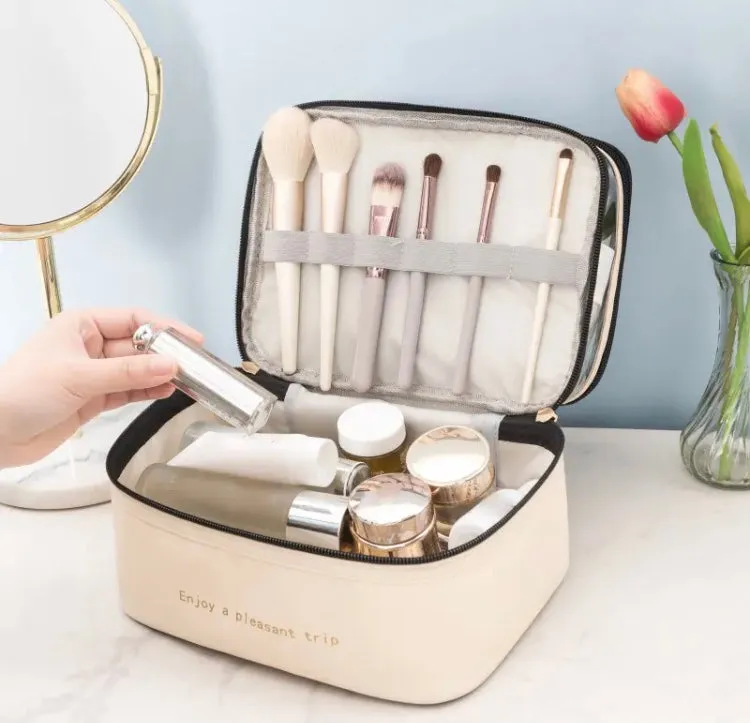 Women Double Layer Cosmetic Bag