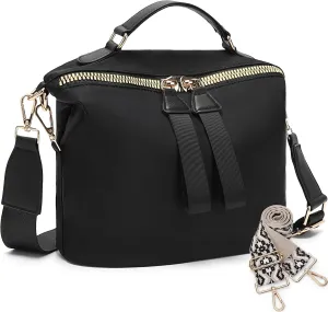 Women's Crossbody Bag - Soft Cloth Shoulder Bag, Lightweight Waterproof Purse, Stylish Slash-Proof Casual Bag