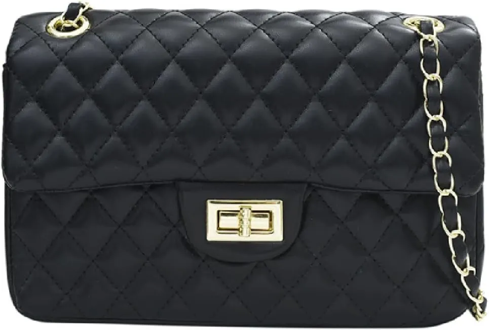 Women's Elegant Quilted Design Cute Shoulder Bag,Fashionable Chain Strap Crossbody Bag for Women & Girls