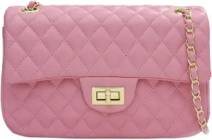 Women's Elegant Quilted Design Cute Shoulder Bag,Fashionable Chain Strap Crossbody Bag for Women & Girls