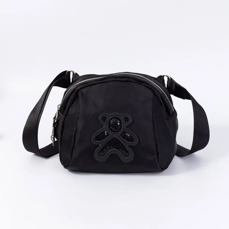 Women's Fashionable Bear Shell High Quality Canvas Crossbody Bags