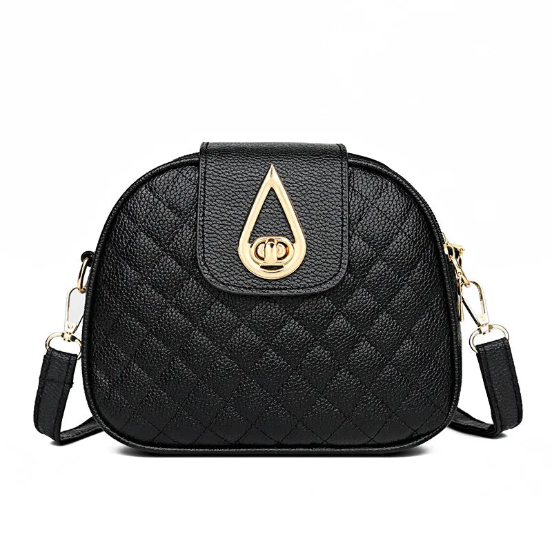 Women's Fashionable Texture Rhombus Versatile Korean Crossbody Bags