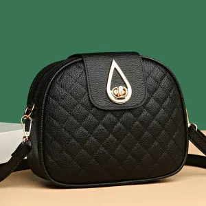 Women's Fashionable Texture Rhombus Versatile Korean Crossbody Bags