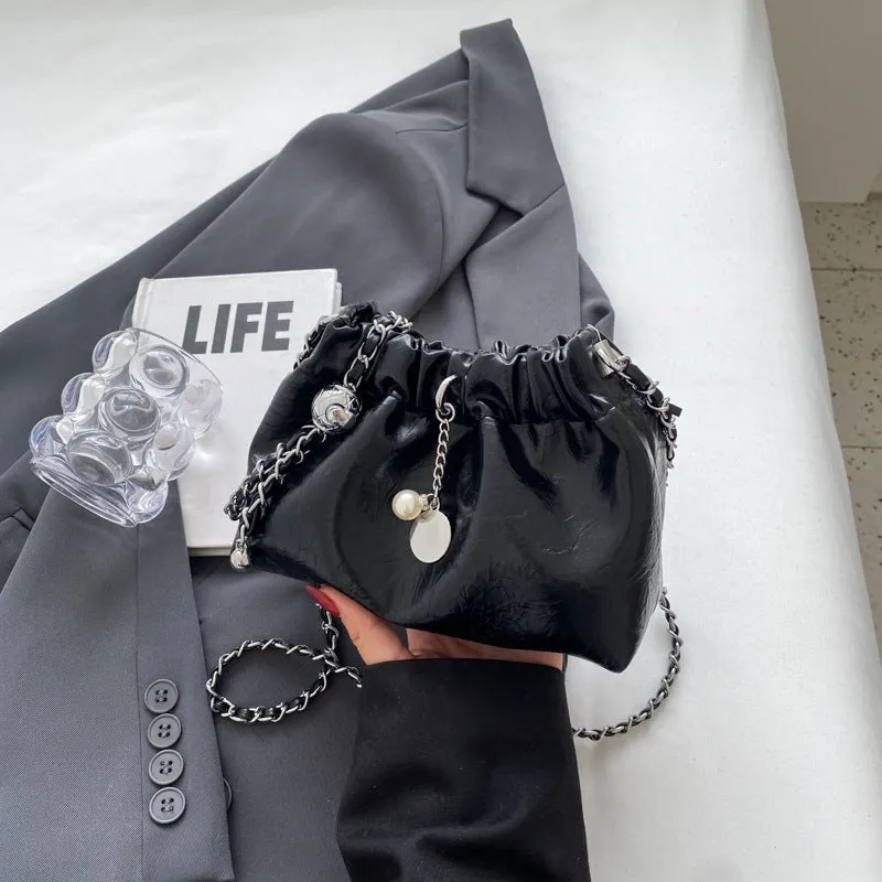 Women's Light Luxury Pleated Cloud Chain Fashionable Crossbody Bags
