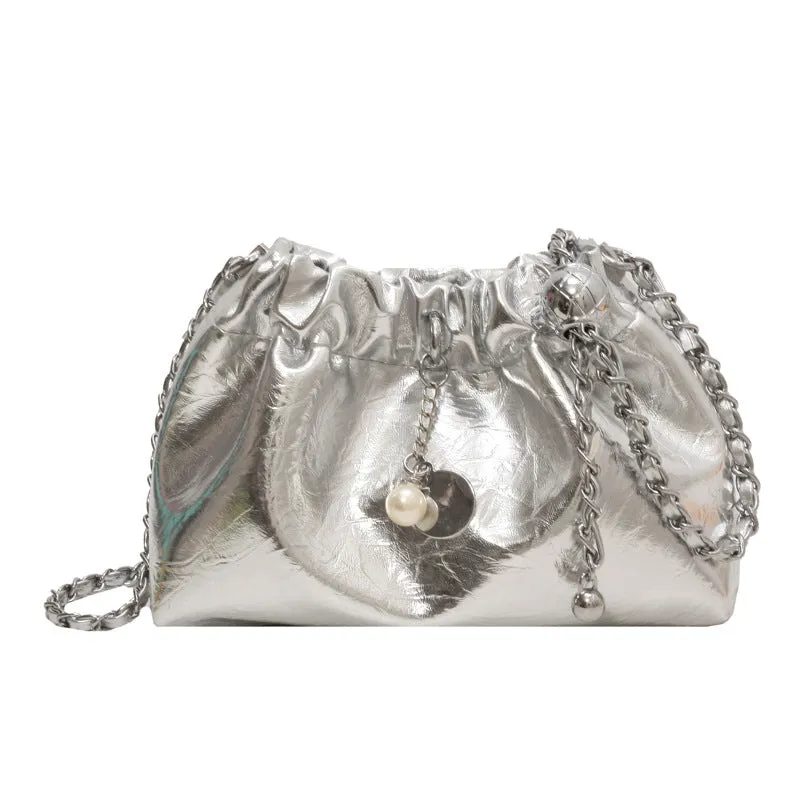 Women's Light Luxury Pleated Cloud Chain Fashionable Crossbody Bags