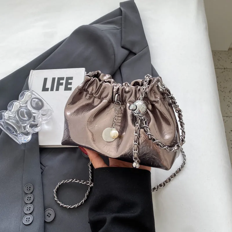 Women's Light Luxury Pleated Cloud Chain Fashionable Crossbody Bags
