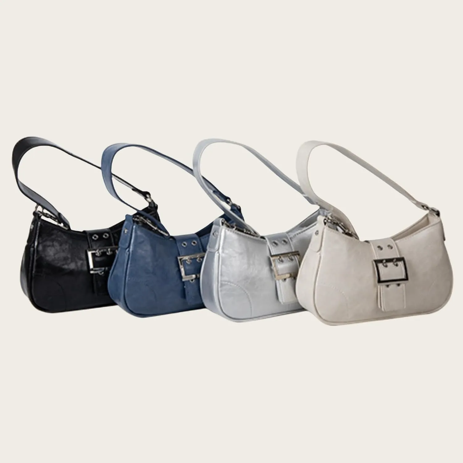 Women's Retro Oil Wax Leather Shoulder Bag, Stylish Vintage Handbag, Fashionable and Versatile Shoulder Bag