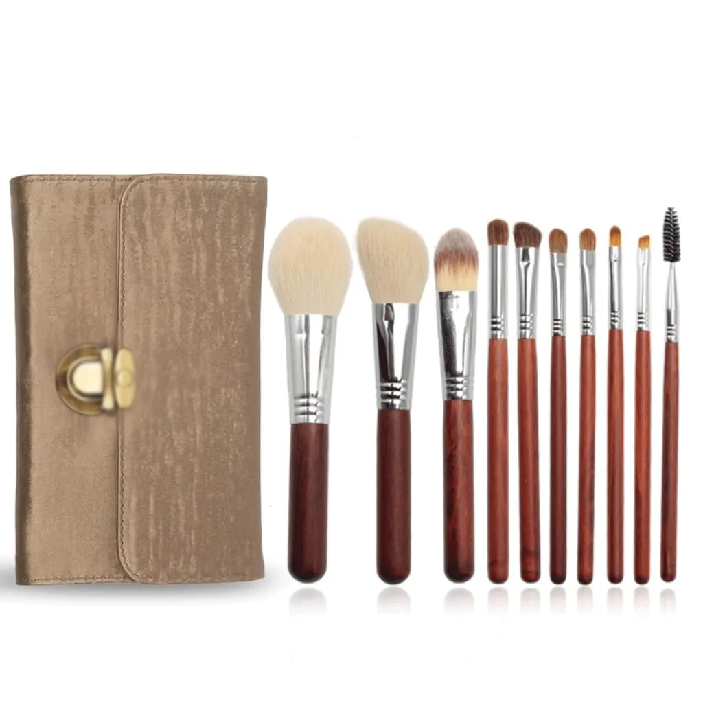 Wool makeup brush set animal hair powder paint eye shadow brush cheek brush makeup