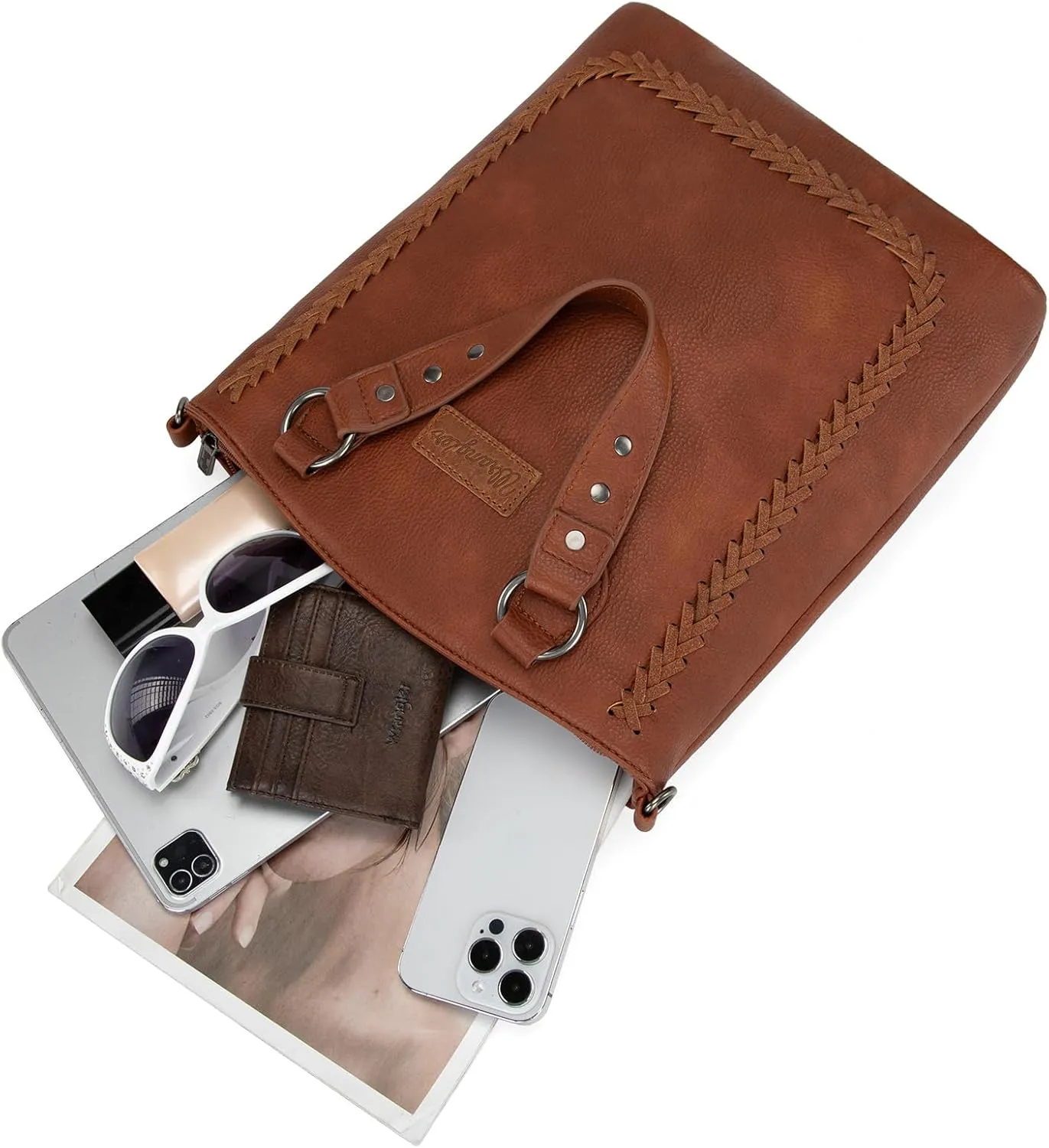 Wrangler Convertible Backpack Purse for Women Vintage Tote Bag Multifunction Shoulder Bag