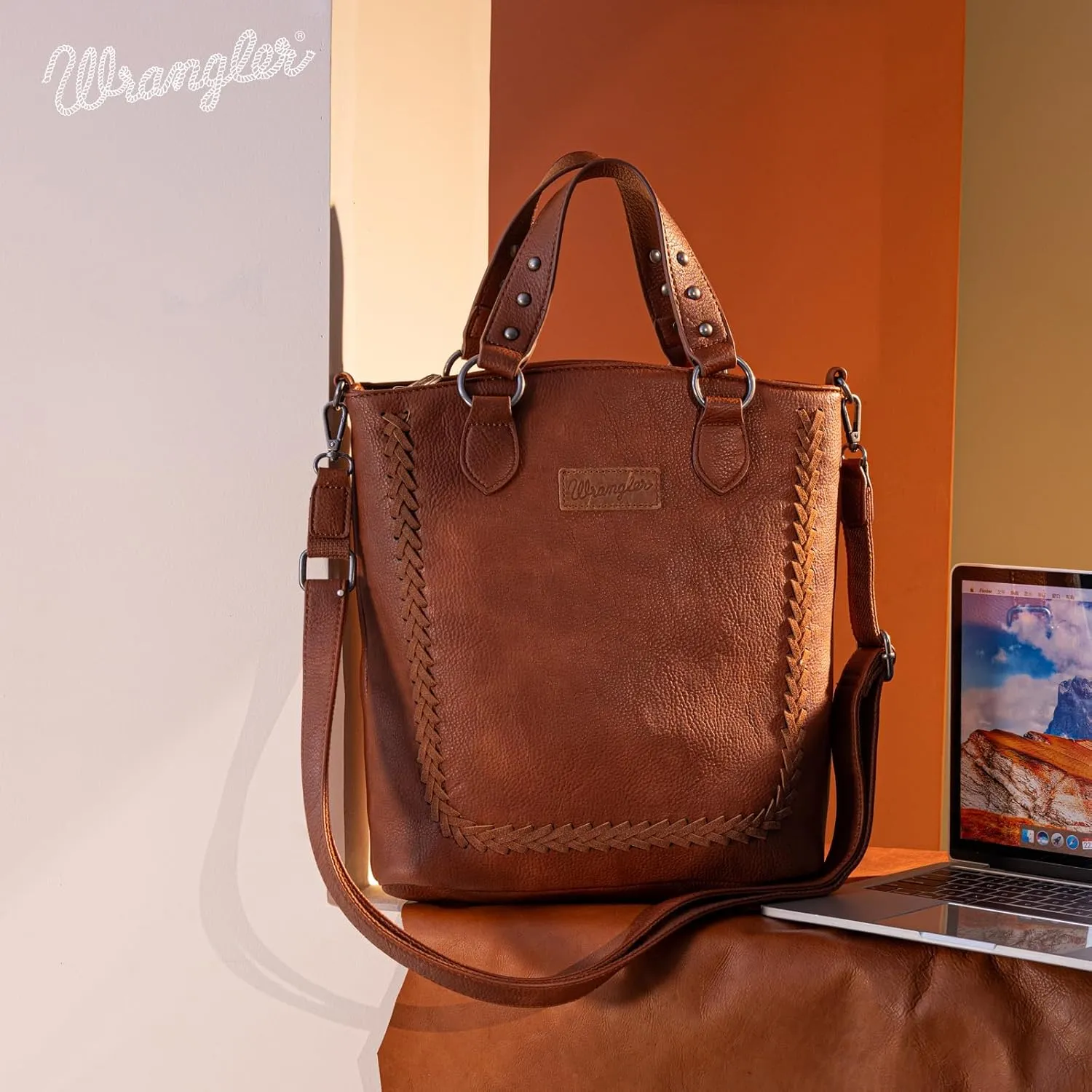 Wrangler Convertible Backpack Purse for Women Vintage Tote Bag Multifunction Shoulder Bag