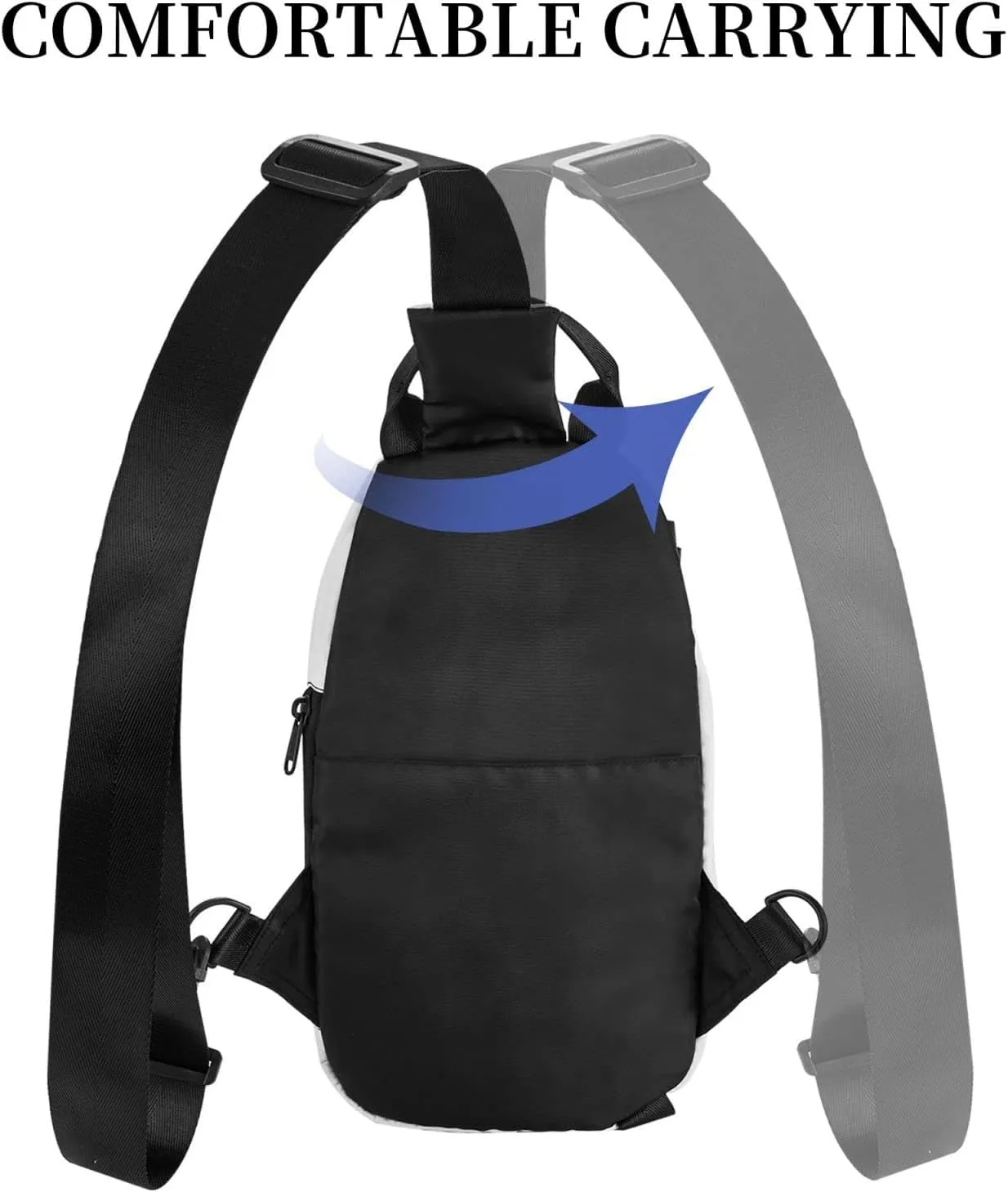 Wurton Blue Ridge Parkway Mountains Print Travel Crossbody Backpack Bag,Lightweight Sling Bag For Travel Unisex