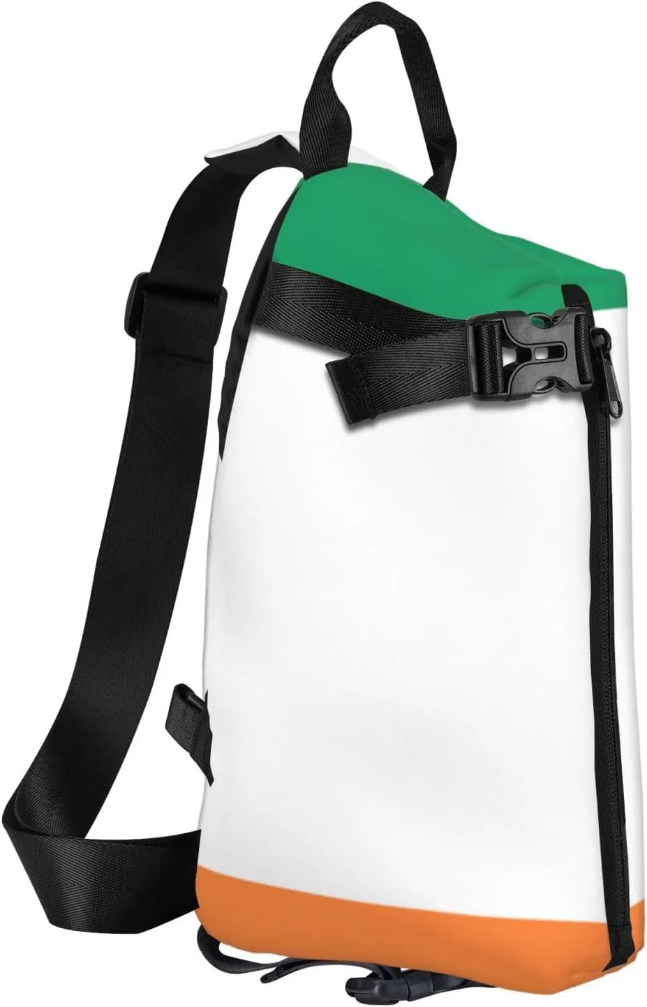 WURTON Irish Flag Print Crossbody Backpack Cross Pack Lightweight Sling Bag Travel, Hiking