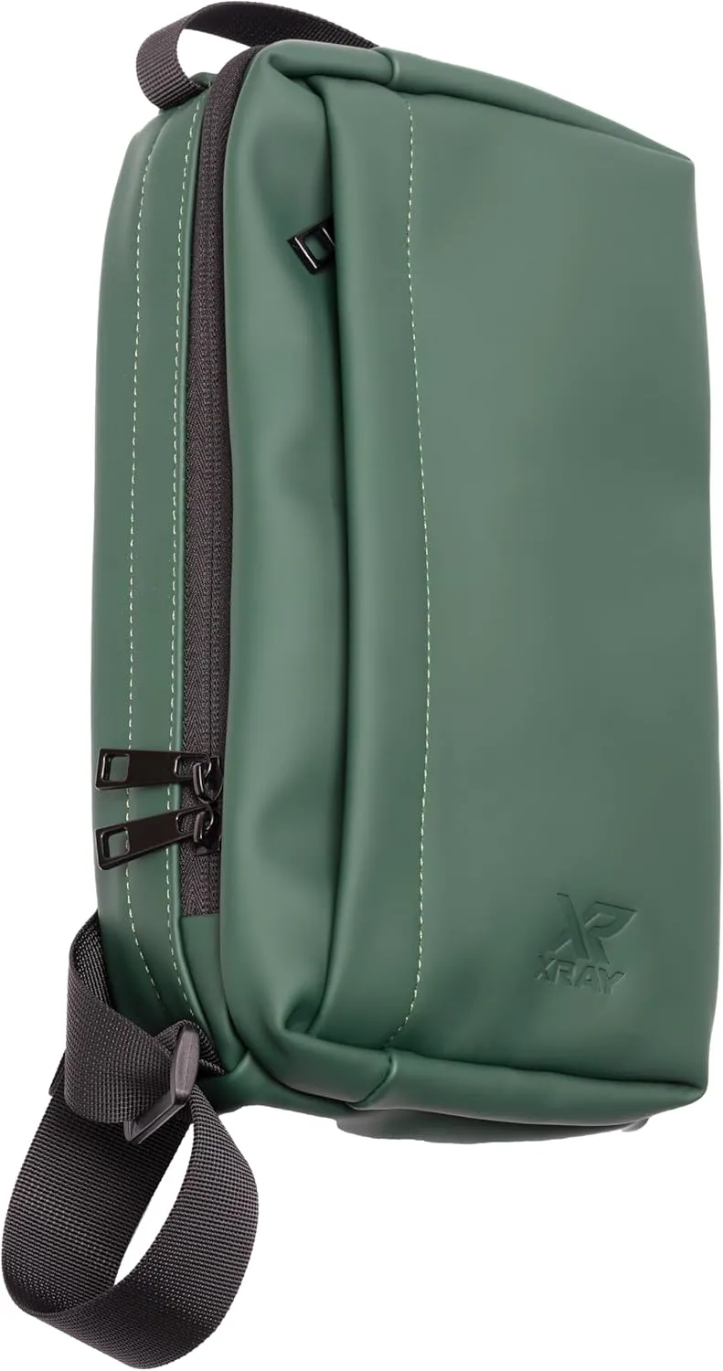 X RAY Men's Shoulder Bag Crossbody Backpack for Men, EDC PU Leather Sling Carry Bag for Travel, Work, Gym