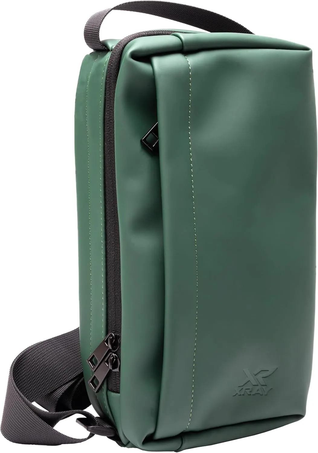 X RAY Men's Shoulder Bag Crossbody Backpack for Men, EDC PU Leather Sling Carry Bag for Travel, Work, Gym