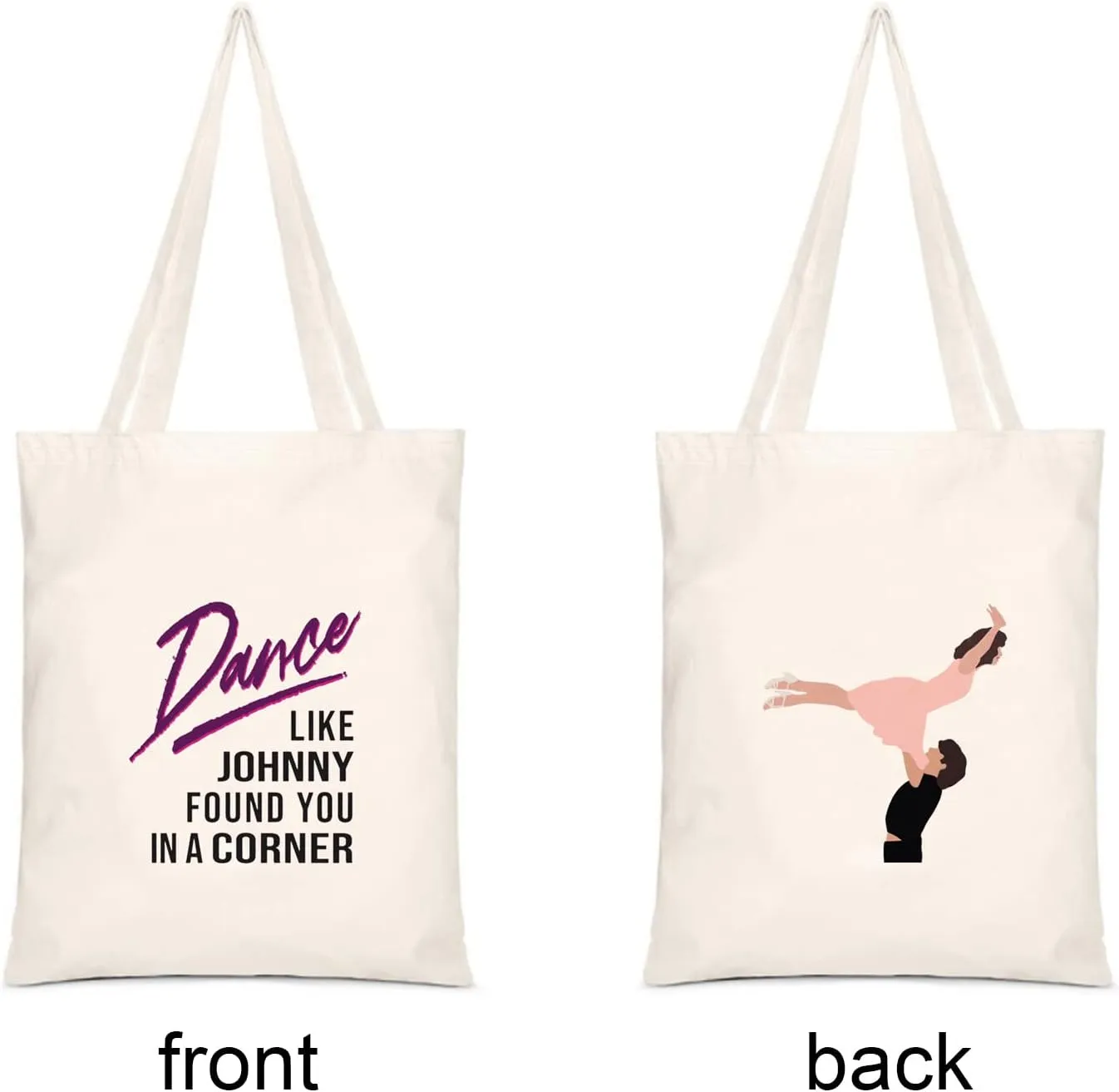 XYANFA Dance Moive Inspired Shopping Bag Dance lover gift 80s Movie Tote Bag