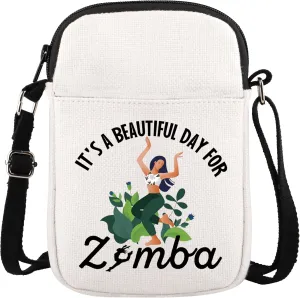 XYANFA It's A Beautiful Day for Zummba Cosmetic Bag Zummba Lover Gift Zummba Instructor Dancer Fitness Coach Zipper Pouch