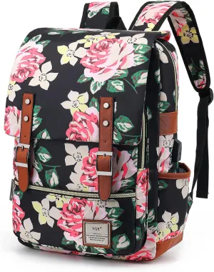 YGR Floral Laptop Backpack for Women, Female, School, Travel, Business, Outdoor Sports, Office, Work