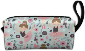 YISHOW Adorable Ballet dancer Makeup Bag Adorable Travel Cosmetic Toiletry Organizer Case for Women