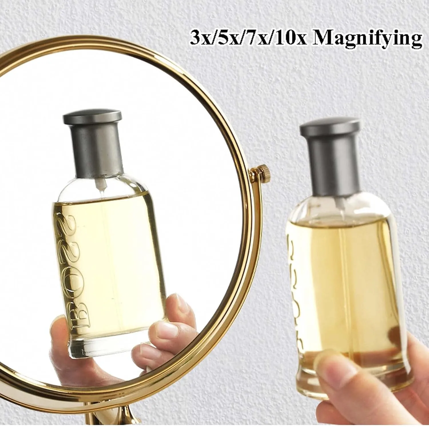 YSUEFIJO Wall Mounted Makeup Mirror, Double Sided Cosmetic Mirror, Portable Shaving Barber Mirror, 1X/3X/5X/7X/10X Magnifying Vanity Mirror, 360 Degree Swivel, for Makeup, Hair Styling