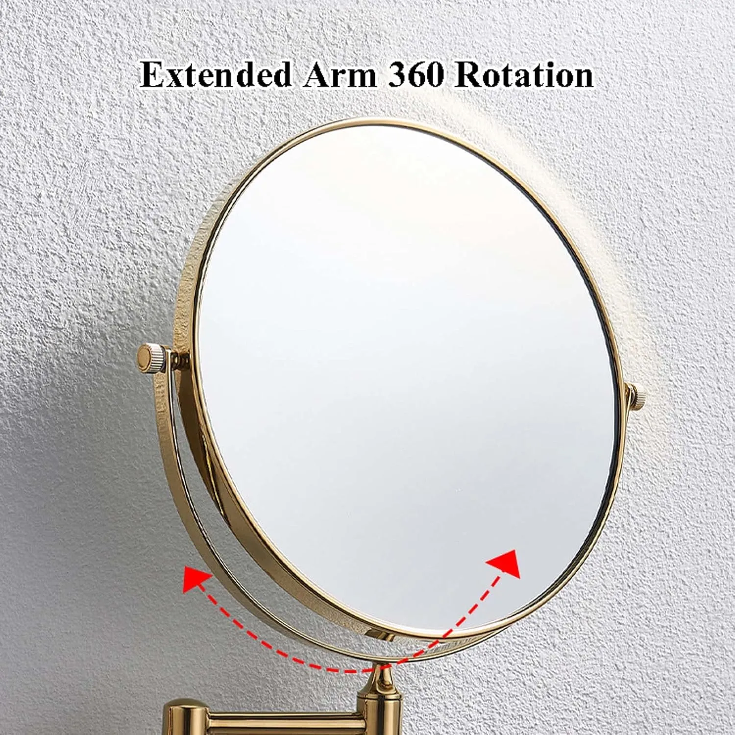YSUEFIJO Wall Mounted Makeup Mirror, Double Sided Cosmetic Mirror, Portable Shaving Barber Mirror, 1X/3X/5X/7X/10X Magnifying Vanity Mirror, 360 Degree Swivel, for Makeup, Hair Styling