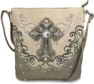 Zelris Western Silver Cross Turquoise Women Conceal Carry Crossbody Messenger